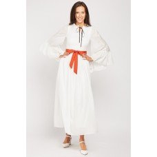 White Flared Sleeves Long Maxi Dress